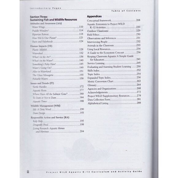 Project WILD Aquatic K–12 Curriculum Guide | Environmental Education 2001 - Picture 5 of 8